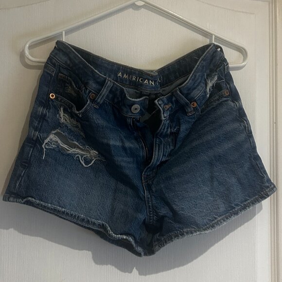 American Eagle Denim Shorts – Strigid High Rise Distressed – Size 6 - Picture 1 of 4